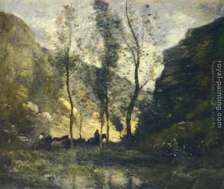 Jean-Baptiste-Camille Corot : Les Contrebandiers Jean-Baptiste-Camille Corot : Les Contrebandiers